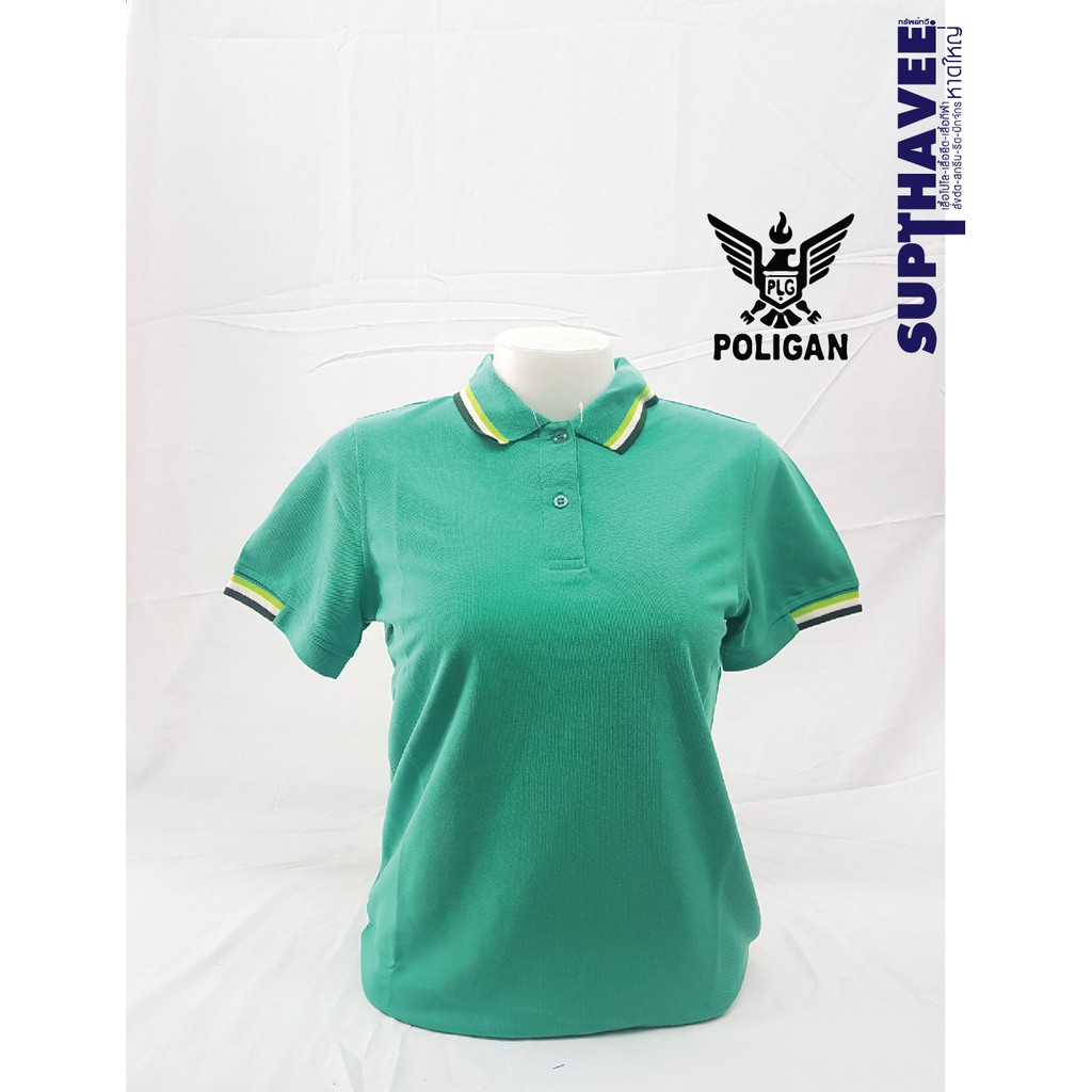poligan เสื้อโปโลคอปก ผู้หญิง สีเขียวมิ้น