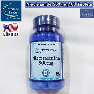 ไนอาซินาไมด์ Niacinamide 500 mg 100 Tablets - Puritans Pride วิตามินบี 3