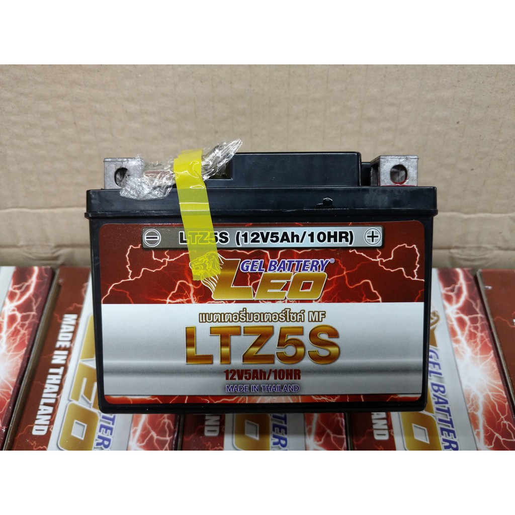 แบตรถมอเตอร์ไซค์ LEO LTZ5S ขนาด 5 แอมป์ - แบตแห้ง