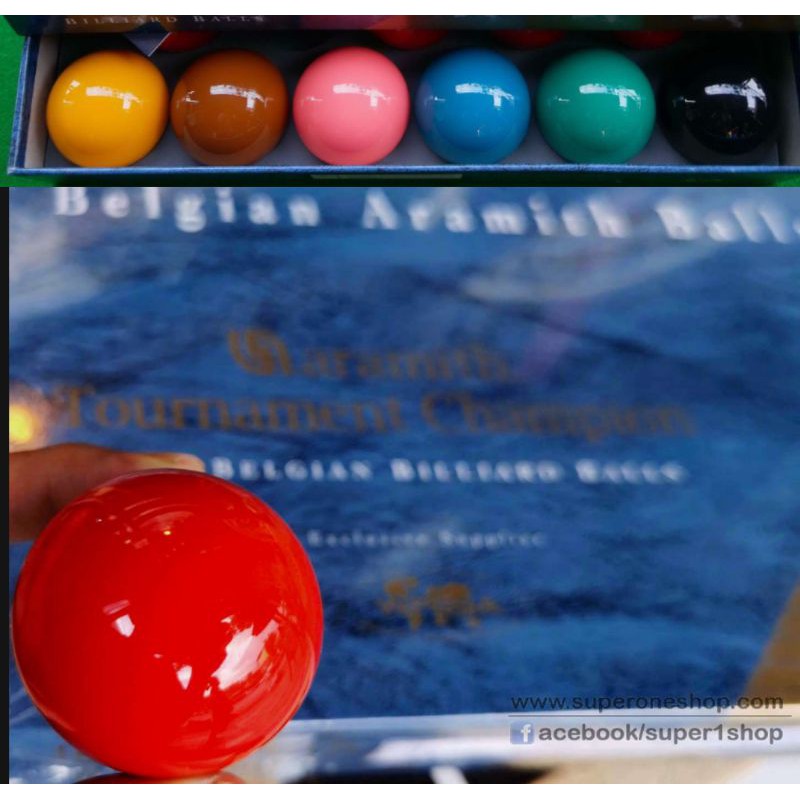 ลูกสนุ๊กเกอร์ ลูกสี Super Aramith Tournament (ขนาด 2 1/16"หรือ52.5cm) **น้ำหนัก 140 กรัม**