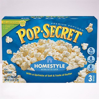 pop secret home style popcorn 272g ป๊อปซีเคร็ทโฮมสไตล์ ป๊อปคอร์น 272 กรัม