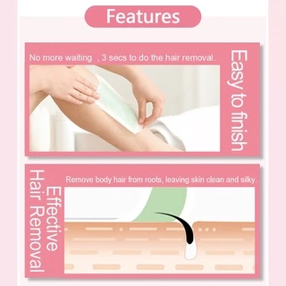 กระดาษแว๊กซ์ขน พร้อมใช้ 1คู่ (( แผ่นแว็กซ์ขน Doll กุหลาบ 1คู่ ))