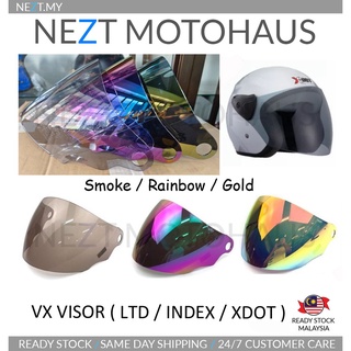 หมวกกันน็อค LTD / INDEX / X-DOT VX Visor Smoke / Rainbow / Gold