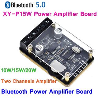 Xy-p15w โมดูลขยายเสียงดิจิตอล 10W 15W 20W สเตอริโอบลูทูธ 5.0 12V 24V พลังงานสูง