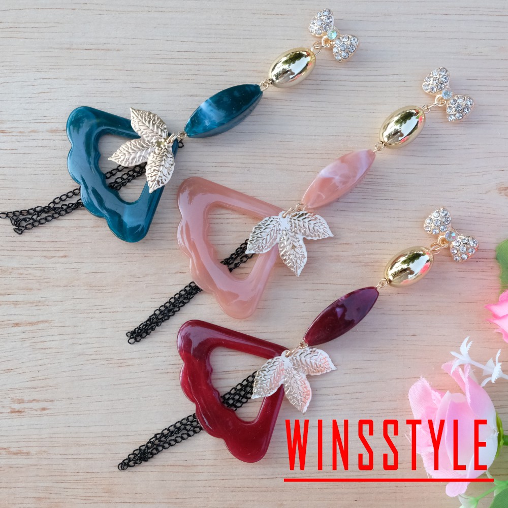 BDP00078 เข็มกลัดคางสร้อยคอฮิญาบใบไม้สีทอง