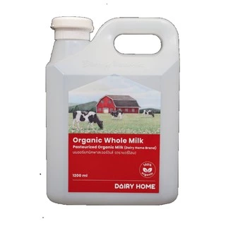 นมแดรี่โฮม Organic Whole Milk 1,200 cc ***จัดส่งสินค้าเฉพาะในเขตกรุงเทพฯเท่านั้น***