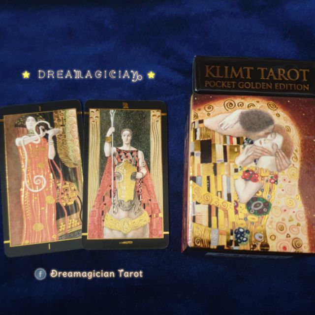 ไพ่ยิปซีฟาโรห์เคลือบทองขนาดพกพา Klimt Tarot/ไพ่ยิปซีอียิปต์/ไพ่ยิปซีแท้ลดราคา/ไพ่ยิปซี/ไพ่ทาโร่ต์/ไพ