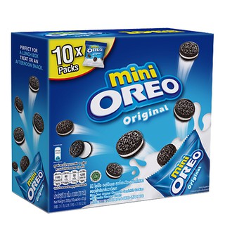 โอริโอ้ คุกกี้มินิ รสวานิลลา 23 กรัม แพ็ค x 10 ห่อ Oreo Vanilla Mini Cookies 23 grams, pack of 10 packs