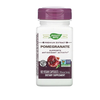 Natures Way, Premium Extract Pomegranate 350 mg 60 Vegan Capsules