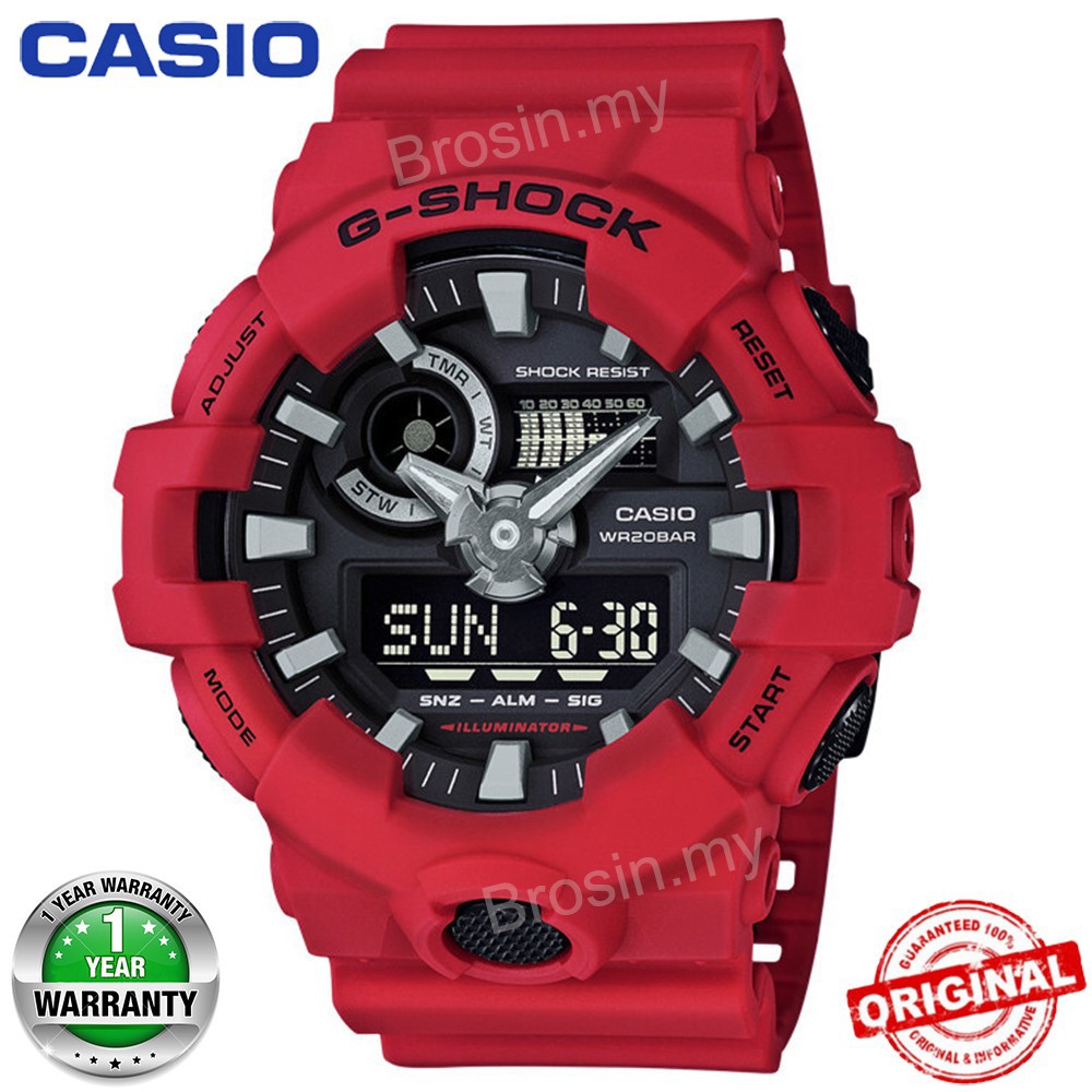 Casio G-Shock GA-700 นาฬิกาข้อมือผู้ชายกีฬานาฬิกาควอตซ์ GA-700-4A