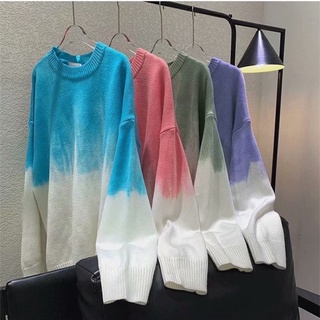 เสื้อไหมพรมกันหนาวสีทูโทน ใส่ได้ทั้งชายหญิง พร้อมส่ง