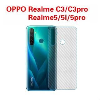 ฟิล์มคาร์บอนไฟเบอร์กันรอยสําหรับ oppo realme c 3/c3pro 5/5 i/5pro