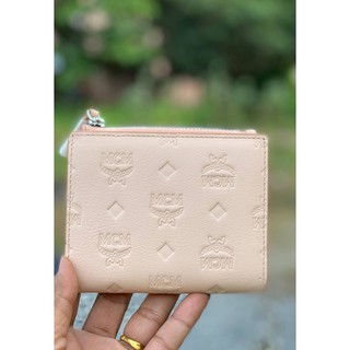 MCM Two Fold Flat Wallet In Monogram Leather