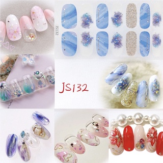 ( 14 ชิ้น ) สติ๊กเกอร์ติดเล็บกันน้ําปลอดสารพิษ Js121 - Js140