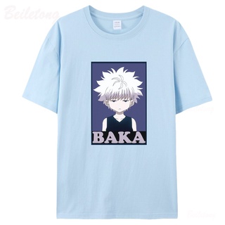 เสื้อยืดครอปเสื้อยืดคอกลม แขนสั้น ผ้าฝ้าย 100% พิมพ์ลายการ์ตูนอนิเมะ Hunter X Hunter แนวสตรีท เหมาะกับฤดูร้อน สําหรับผู้