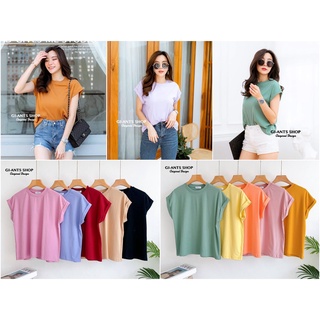 เสื้อคอกลมแขนเบิ้ล งานเสื้อคอทตอลสุดคลาสสิค ผ้าดีมาก ใส่สบายสุด เพิ่มดีเทลที่แขนใส่ได้ไม่มีเอ้าท์ อยากเท่อยากสวยเหมาะทุก