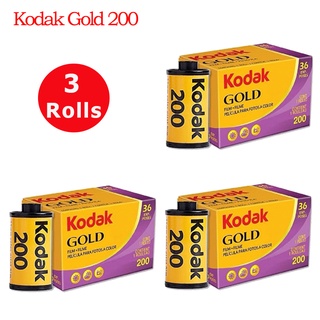 ฟิล์มสี KODAK Gold 200 35 มม. 36 Exposure per Roll 135 สําหรับกล้อง M35 M38 3 ม้วน