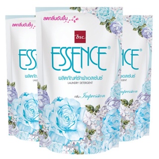 Essence ผลิตภัณฑ์ซักผ้า เอสเซ้นซ์ กลิ่น Impression ( สีฟ้า ) ชนิดเติม 400 มล. แพ็ค 3 ถุง