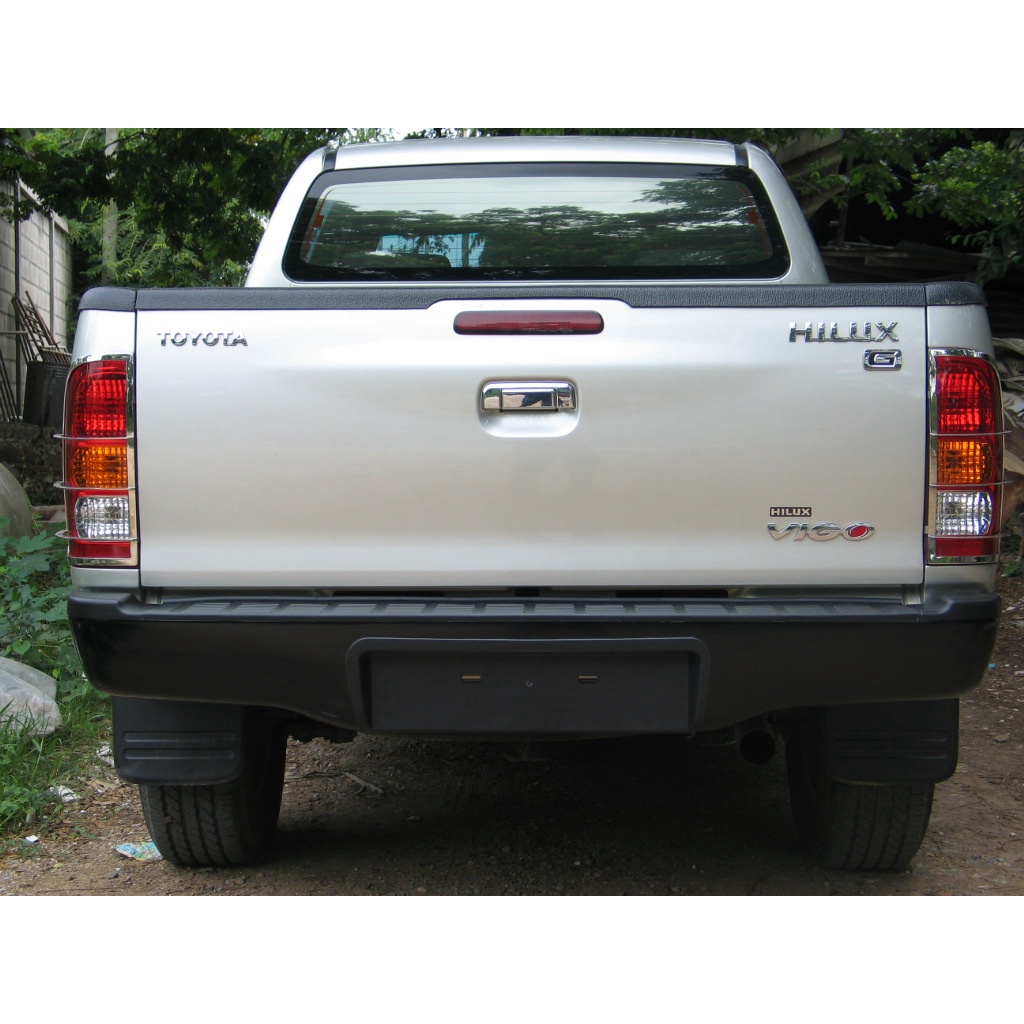 กันชนท้ายวีโก้ Toyota Hilux Vigo 2004-2015 กันชนท้ายสีดำ สำหรับวีโก้ทุกรุ่นปี Rear Bumper (Made in Thailand) - รูปที่ 5