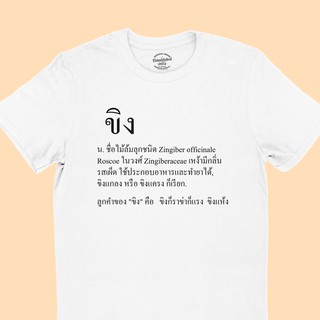 เสื้อยืดลาย ขิง ความหมายคำว่า ขิง เสื้อยืดศัพท์วัยรุ่น เสื้อยืดตลกๆ มีหลายสี ไซส์ S - 2XL