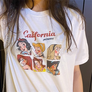 BOLALO 30 เสื้อยืดลายการ์ตูน เสื้อยืดแขนสั้นคอกลม เสื้อคอกลมลายการ์ตูนน่ารักๆ ผ้านุ่มใส่สบาย เสื้อสีขาวลายการ์ตูน