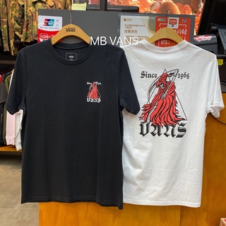 เสื้อยืดใหม่ 2022Vans Vance ใหม่ เสื้อยืดคอกลม แขนสั้น พิมพ์ลายโลโก้อนิเมะ VN0A4MM2BLK A4MM2WHTL XL  XXL 3XL