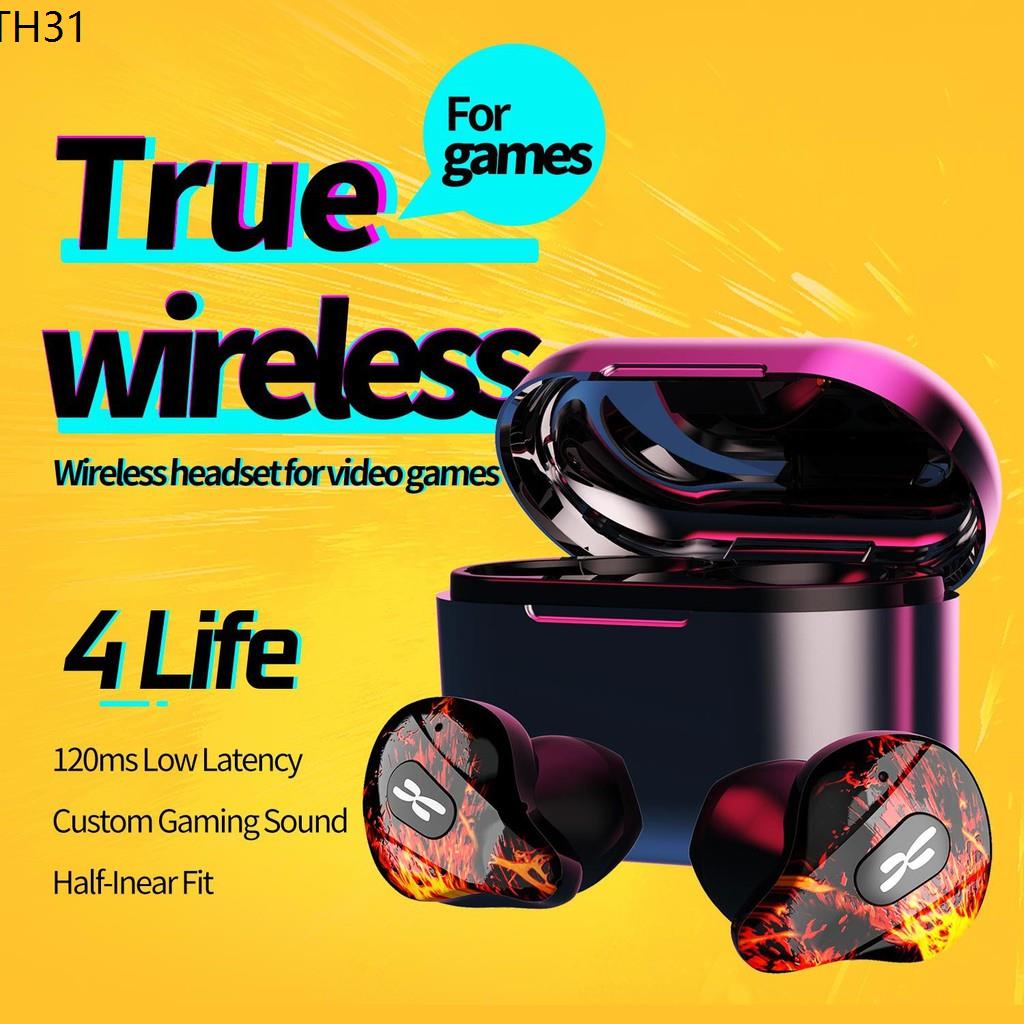 Plextone 4Life Wireless Earbuds หูฟังเกมมิ่ง หูฟังไร้สาย บลูทูธ True Wireless 5.0 กันน้ำระดับ IPX5 เสียงชัด!!