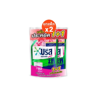 บรีส เอกเซล ซิกเนเจอร์ น้ำยาซักผ้า ฟลอรัล สีชมพู หอมสดชื่นยาวนาน 1400 มล. (แพ็ค 1+1)x2 Breeze Excel Signature Liquid Detergent Floral 1400 (Pack 1+1)x2