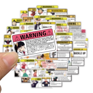 💥พร้อมส่ง💥 ป้ายร้าน ญี่ปุ่น คำขวัญ โฆษณา การ์ตูน anime warning DIY  50แผ่น anime LOGO sticker onepunch demonslayer