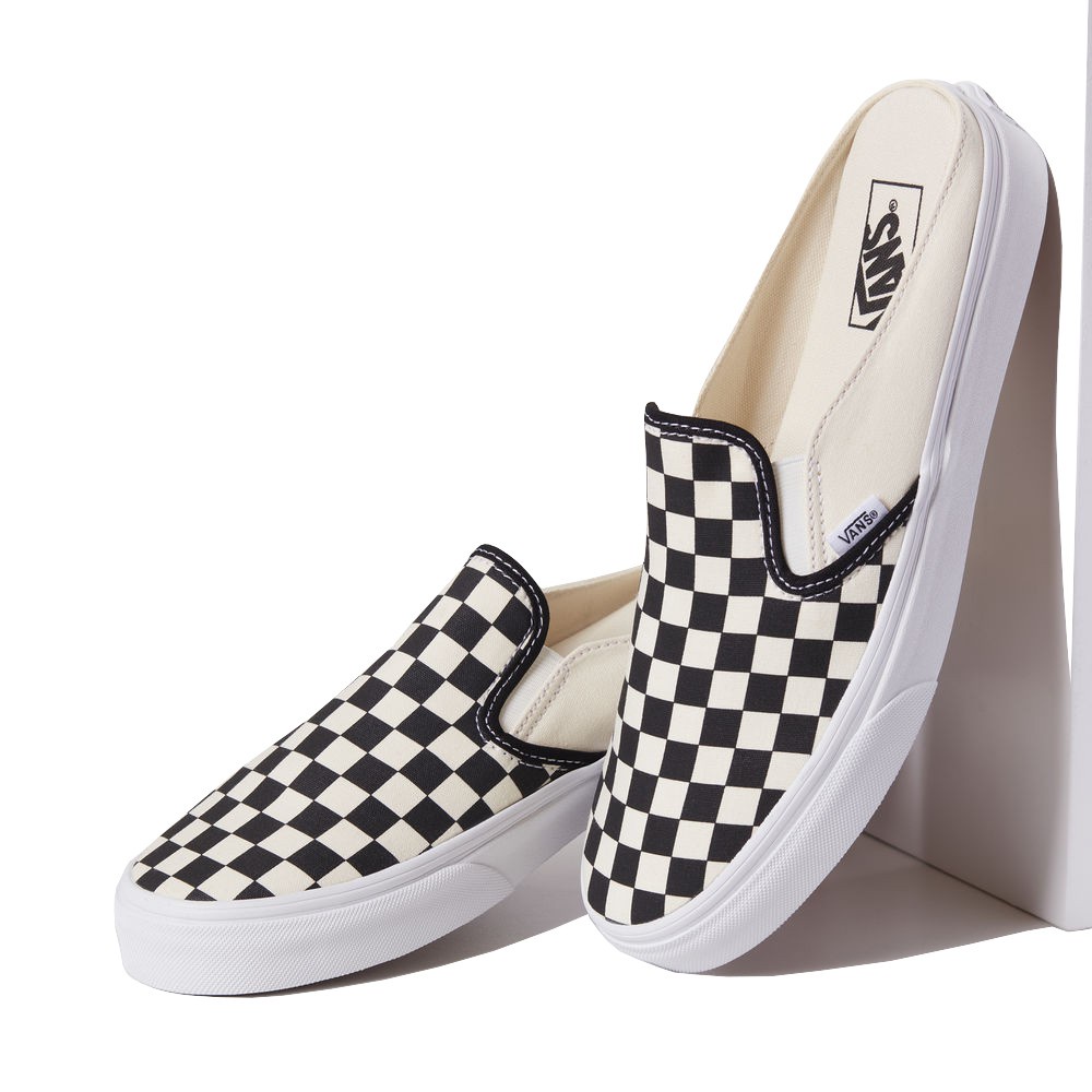 Vans รองเท้าผ้าใบ Classic Slip-On Mule Checkerboard (2สี) ราคา ถูกที่สุด ดีลบีเคเค แกลเลอรีภาพที่ 4
