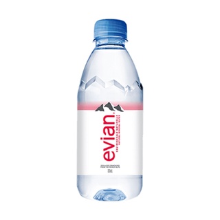 เอเวียง น้ำเเร่ ในขวดพลาสติก จากฝรั่งเศส 330 มิลลิลิตร - Evian Water Bottle imported from France 330ml