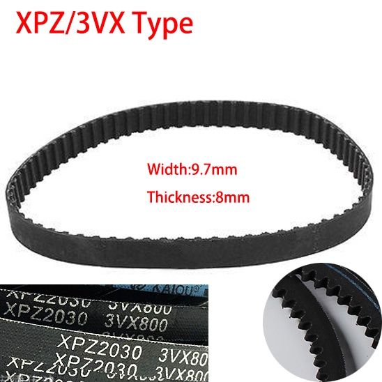 XPZ2120/3VX840 XPZ2160/3VX850 9.7mm Width 8mm Thickness Vee Toothed Wegde Raw Edge Gogged Band Timin