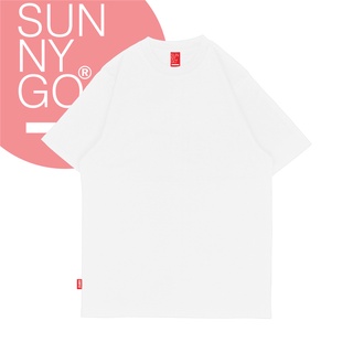 คอลูกเรือเสื้อยืดคอกลมSunnygo เสื้อท็อปส์ เสื้อเบลาส์ แขนสั้น เรียบง่าย ของแท้ สําหรับผู้หญิงผ้าฝ้ายแท้