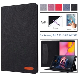 กรณี Samsung Galaxy Tab A 10.1 T510 2019 Case Luxury Leather Magnetic Protective Cover  Samsung Tab A 2019 T515 SM-T515 ไอแพด ใส่ปากกาได้ เคส