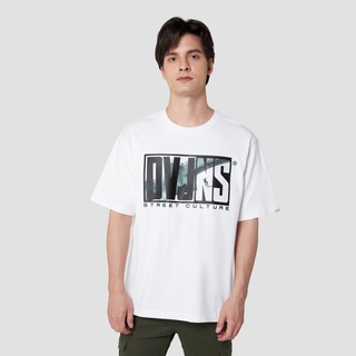 เสื้อยืดสีขาวDAVIE JONES เสื้อยืดโอเวอร์ไซส์ พิมพ์ลาย สีขาว Graphic Print Oversized T-Shirt in white WA0093WH