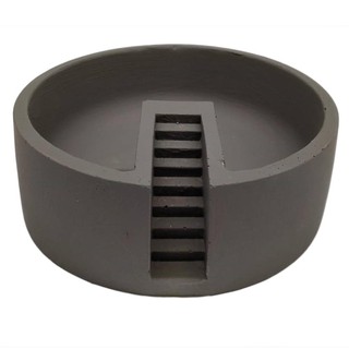 กระถางปูนกลมบันไดกลาง บ้านปูนปั้น BPP-29 สีเทา CEMENT ARCHITECTURAL POT PLANTER BPP-29 GRAY