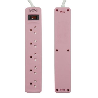 ปลั๊กไฟ Lumira LS-204 4ช่อง 3เมตร Pink มอก.