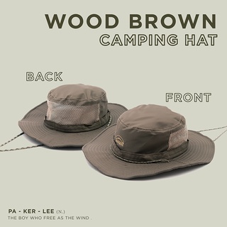 หมวก Camping Hat (สี Wood Brown) ผ้า Nylon คืนทรงง่าย ระบายอากาศดี