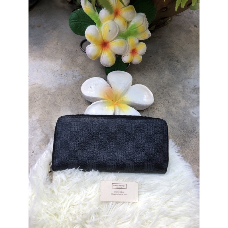 Louis Vuitton LV Zippy coin purse damier Dark grey Leather ref.502537 -  Joli Closet