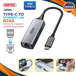 UNITEK U310A ของแท้100% ตัวแปลง Type-C เป็น LAN สำหรับ Type-C To Ethernet LAN RJ45 10/100/1000Mpbs goodboss89