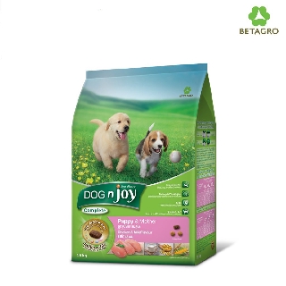 DOG n joy Complete ขนาด 1.5 กก. (ด็อก เอ็นจอย คอมพลีท) อาหารเม็ดสำหรับลูกสุนัขและแม่สุนัข สูตรไก่ และ นม