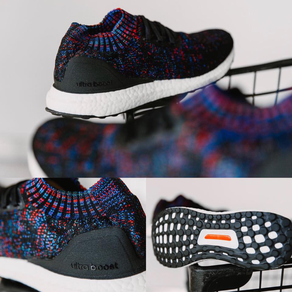 adidas ultra boost uncaged core black active red blue