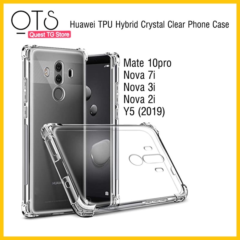Huawei เคสโทรศัพท์คริสตัลใสกันกระแทก Mate 10pro Nova 7i Nova 3i Nova 2i Y5 (2019) P30 P30 Pro P40 P4