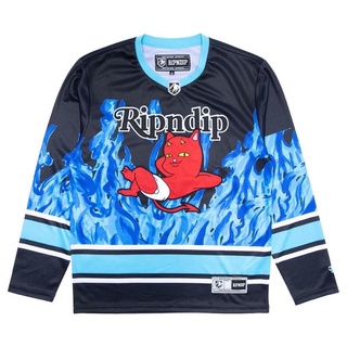 SLUM LTD - RIPNDIP Devil Babies Hockey Jersey Black/Blue