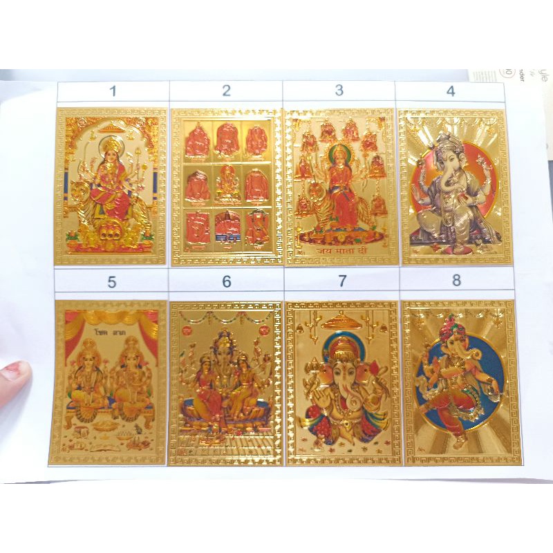 1. A&R Tewa Bucha รูปองค์เทพสีทอง-เล็ก แต้งหมายเลขด้วยค่ะ_แบบที่1-แบบที่72