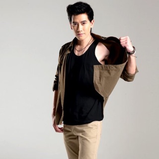 เสื้อกล้าม สีดำ ตราห่านคู่ ของแท้ (ยกกล่อง 6 ตัว)
