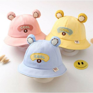 ⚡พร้อมส่ง⚡หมวกเด็ก แต่งหู ปักC O O L🦝