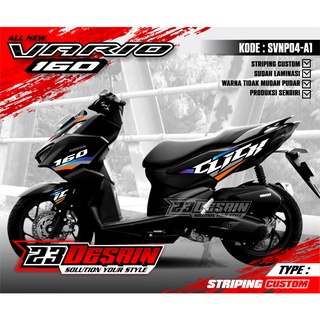 Vario 160 STRIPING สติกเกอร์ตัด Vario 160 Vario 160 2022 - สติกเกอร์ติดรถจักรยานยนต์ Honda Vario New Schotlite Cutter Sticker Vario 160 SVNP04 STRIPING CLICK MALAYSIA