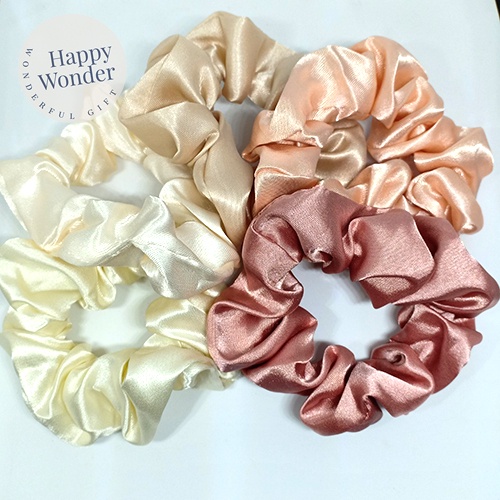 26 สี ที่รัดผม ผ้ามัดผม ผ้าซาติน สีหวานๆ สำหรับออกงานสวยๆ ขนาด 9 cm