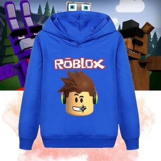 เสื้อกันหนาวแขนยาว มีฮู้ด ลายการ์ตูนเกม Robloxs สําหรับเด็กผู้ชาย และเด็กผู้หญิง